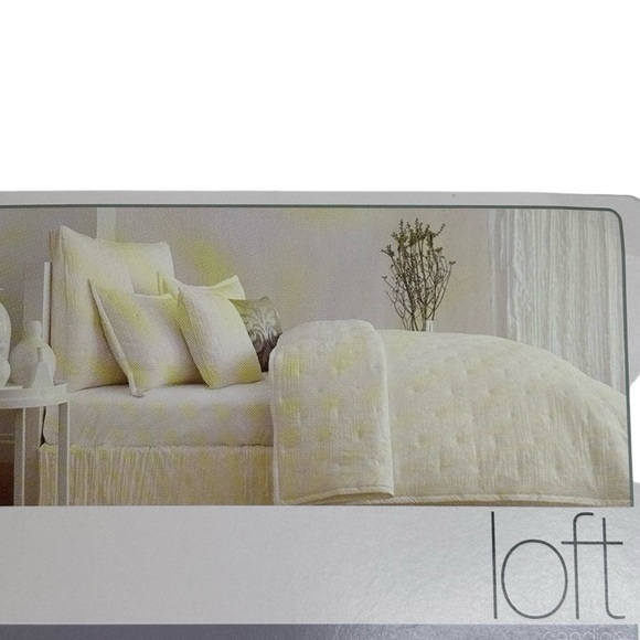 Loft by Candice Olson Ivory Cream King Bed Skirt Style In The Grove Retail $120 - Picture 7 of 7